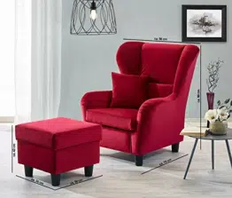 Lounge Sessel mit Hocker